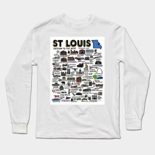 St Louis Map Long Sleeve T-Shirt